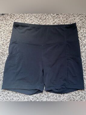 Black Rebook biker shorts